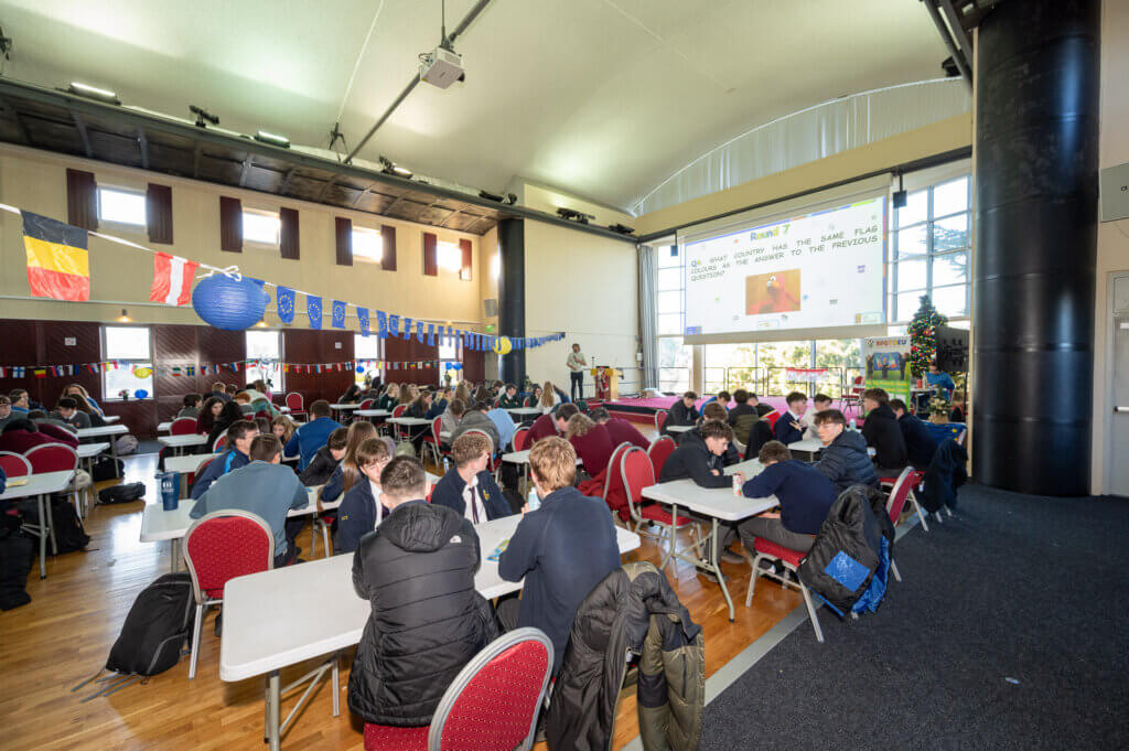 The hall where the EU Quiz was held